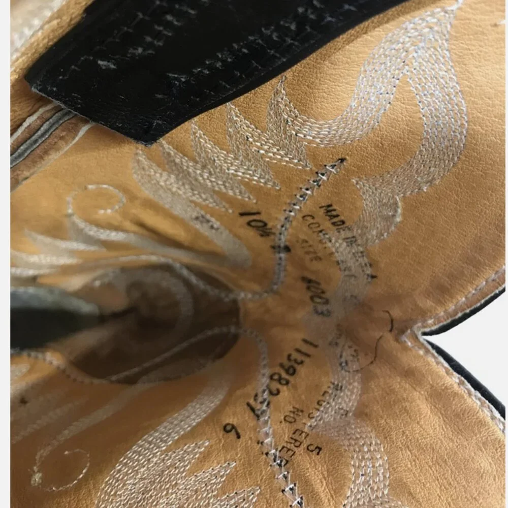 Justin 2 Tone Leather Western Cowboy Boots